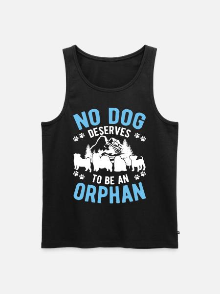 Hunderettung Straßenhund - Männer Premium Bio Tank Top - Schwarz