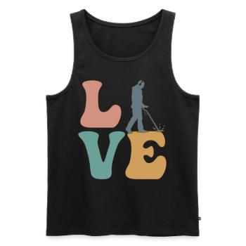 Metal Detection Metal Detector - Men's Premium Organic Tank Top - black - Front - Michal (187cm)
