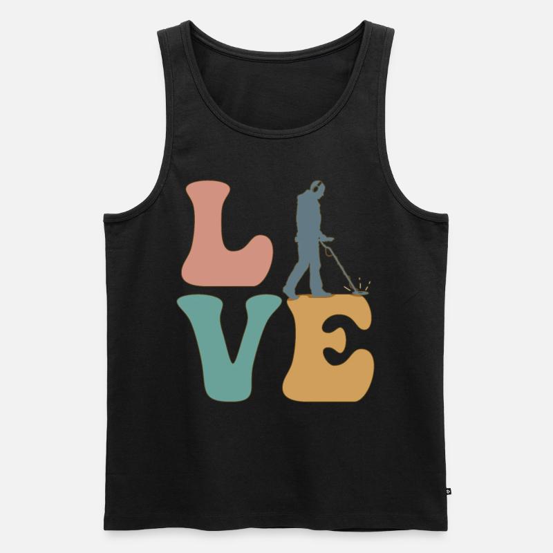 Metalldetektion Metalldetektor - Männer Premium Bio Tank Top - Schwarz