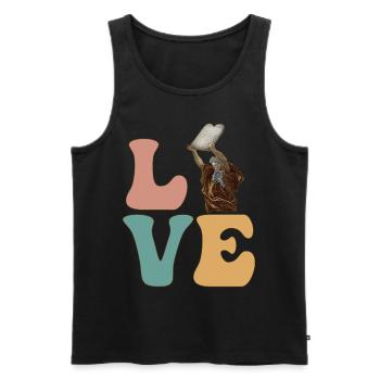 Moses Jüdisch Israelisch 10 Gebote - Männer Premium Bio Tank Top - Schwarz - Vorne - AI Model Male 178 light (178cm)