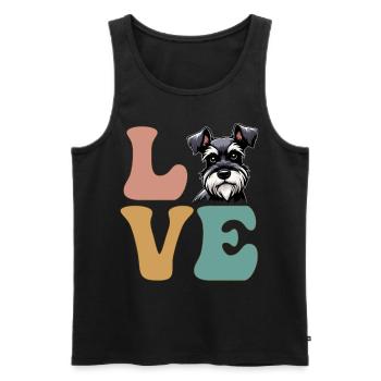 Zwergschnauzer Hundeliebhaber - Männer Premium Bio Tank Top - Schwarz - Vorne - Michal (187cm)