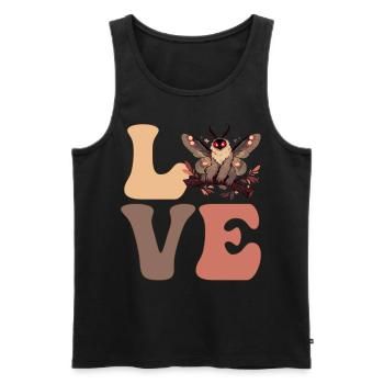 Niedlicher Mothman Kryptozoologie Kryptide - Männer Premium Bio Tank Top - Schwarz - Vorne - AI Model Male 178 light (178cm)
