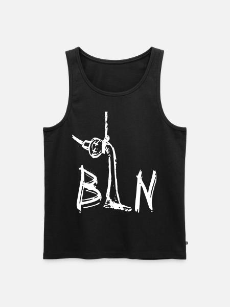 Berlin - BLN - Männer Premium Bio Tank Top - Schwarz