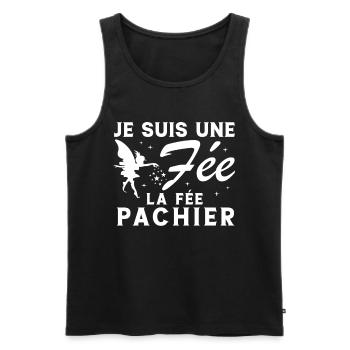Je suis une fée la fée pachier Cadeau Humoristique - Débardeur bio Premium Homme - noir - Devant - AI Model Male 178 light (178cm)