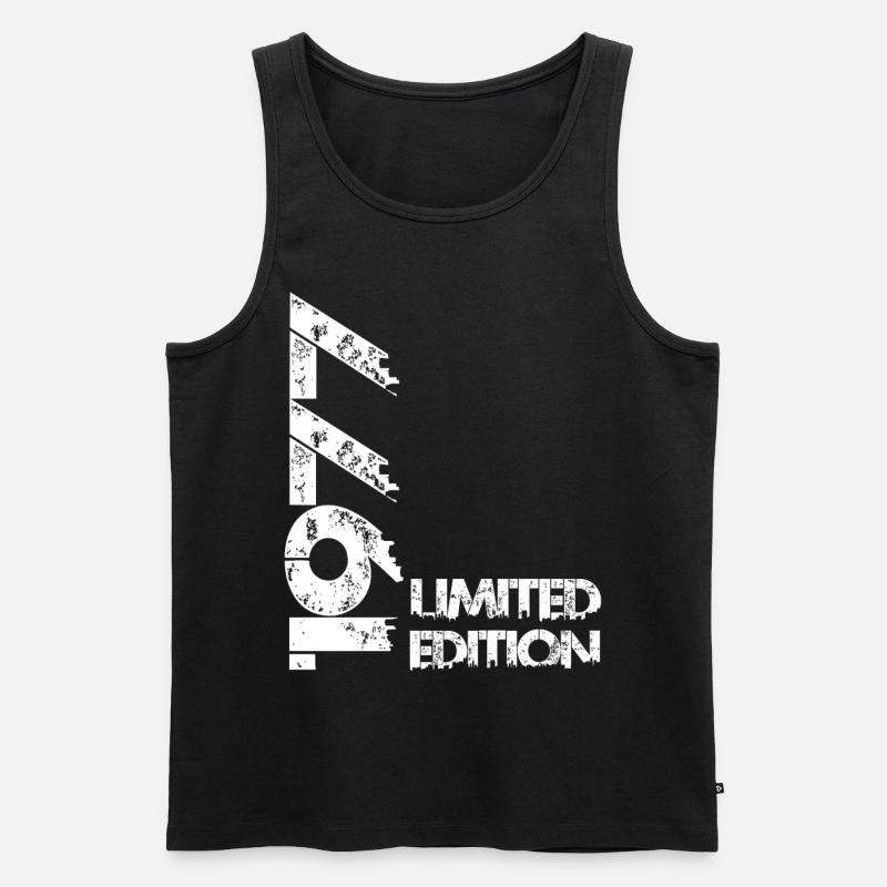 Limited Edition 1977 - Männer Premium Bio Tank Top - Schwarz