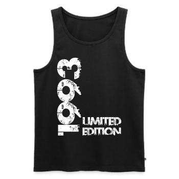 Limited Edition 1993 - Men's Premium Organic Tank Top - black - Front - Michal (187cm)