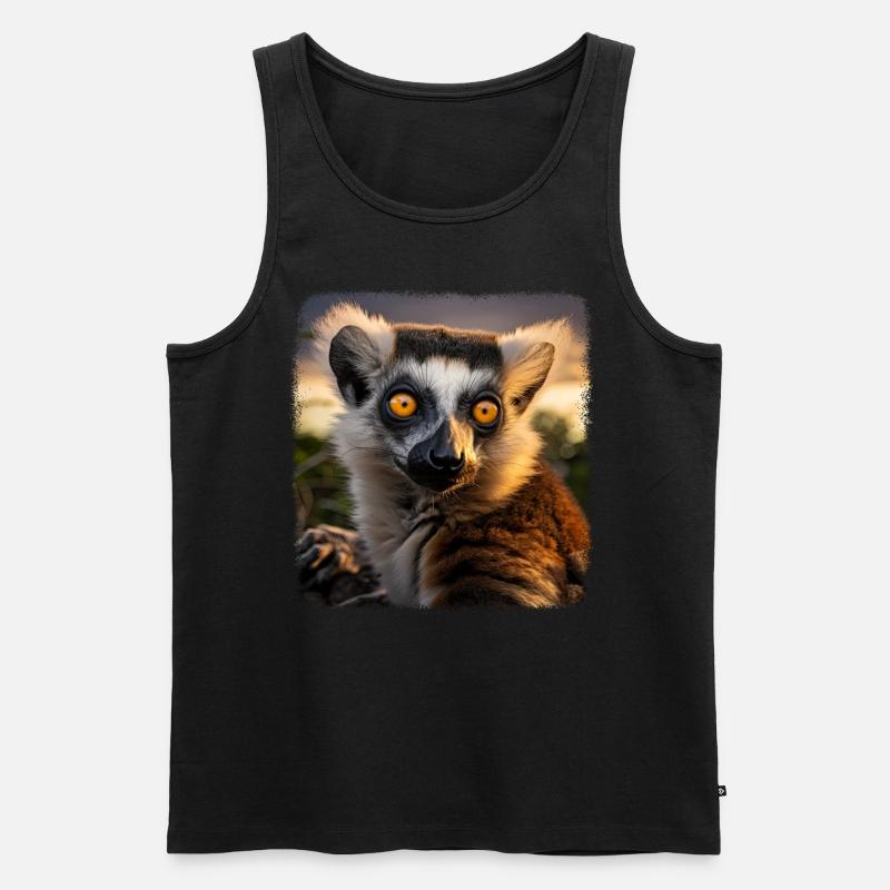 Kattas realistic Katta - Männer Premium Bio Tank Top - Schwarz