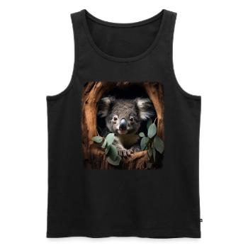 Koalas realistic Koala - Men's Premium Organic Tank Top - black - Front - Michal (187cm)
