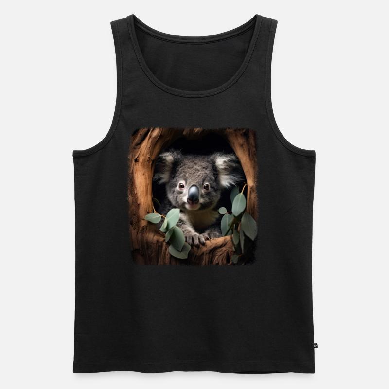 Koalas realistic Koala - Männer Premium Bio Tank Top - Schwarz