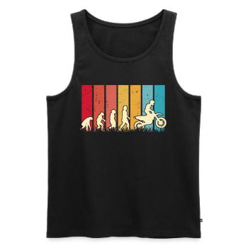 Motocross Evolution Dirt Bike Motorsport - Männer Premium Bio Tank Top - Schwarz - Vorne - AI Model Male 178 light (178cm)