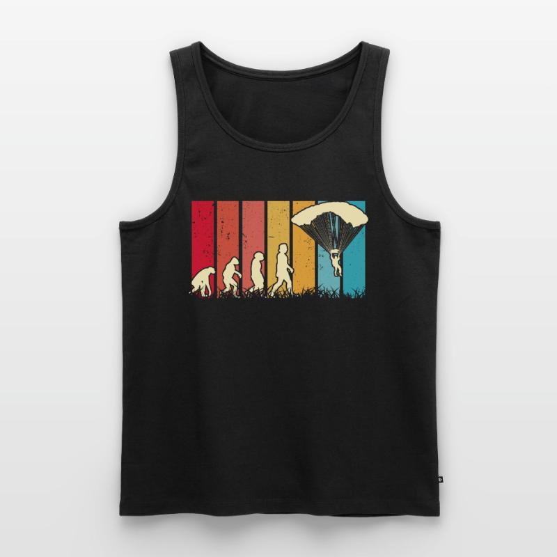 Fallschirmspringer EvolutionFallmschirm Skydive Männer Premium Bio Tank Top