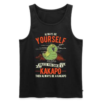 Always be yourself Kakapo - Men's Premium Organic Tank Top - black - Front - Michal (187cm)