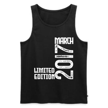März 2017 Geburtstagsgeschenk. März 2017. März - Männer Premium Bio Tank Top - Schwarz - Vorne - Michal (187cm)