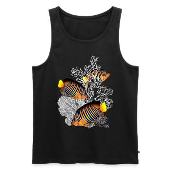 Fische Korallen Meer Ozean Tropische Fische - Männer Premium Bio Tank Top - Schwarz - Vorne - AI Model Male 178 light (178cm)