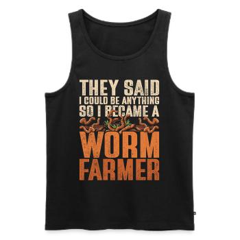 Wurmzucht Wurmzüchter Vermikultur - Männer Premium Bio Tank Top - Schwarz - Vorne - AI Model Male 178 light (178cm)