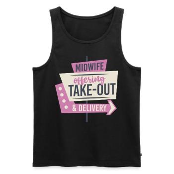 Nurse Midwife Birth Worker Midwife - Men's Premium Organic Tank Top - black - Front - Michal (187cm)