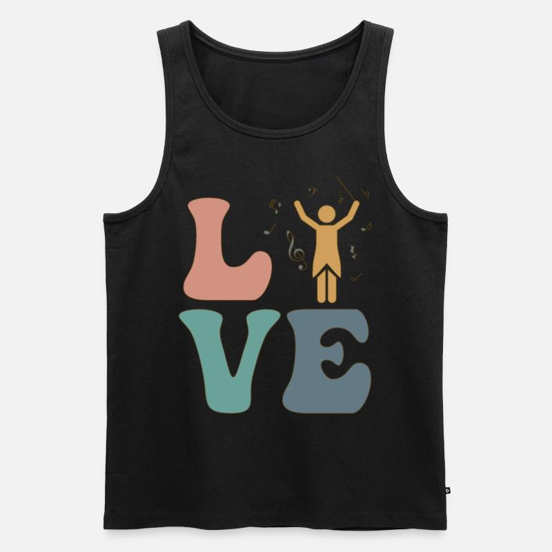Orchesterdirigent Marschkapellenmusiker - Männer Premium Bio Tank Top - Schwarz