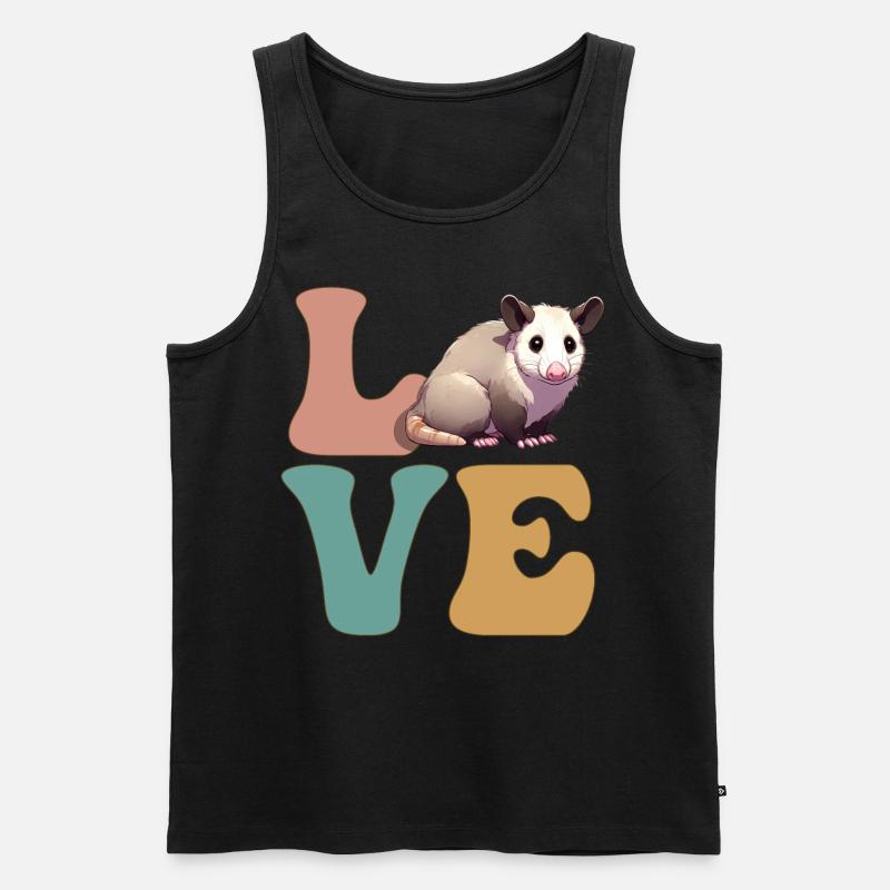Opossum Opossum - Männer Premium Bio Tank Top - Schwarz