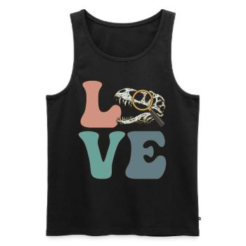 Paléontologue Paléontologie Fossile Dinosaure - Débardeur bio Premium Homme - noir - Devant - Michal (187cm)