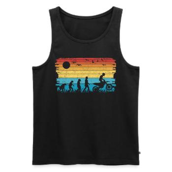Motocross Evolution Dirt Bike Motorsport - Männer Premium Bio Tank Top - Schwarz - Vorne - AI Model Male 178 light (178cm)