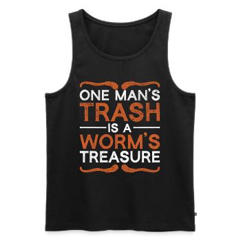 Wurmzucht Wurmzüchter Vermikultur - Männer Premium Bio Tank Top - Schwarz - Vorne - AI Model Male 178 light (178cm)
