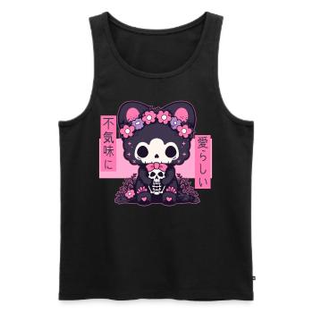 Kawaii Neko Voodoo Doll Cat Cute Horror Pastel Got - Männer Premium Bio Tank Top - Schwarz - Vorne - AI Model Male 178 light (178cm)