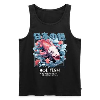 Japanese Koi Fish Vaporwave Japan Harajuku Streetw - Männer Premium Bio Tank Top - Schwarz - Vorne - AI Model Male 178 light (178cm)