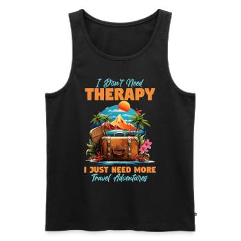 I Just Need More Travel Adventures Vacation Explor - Männer Premium Bio Tank Top - Schwarz - Vorne - Michal (187cm)
