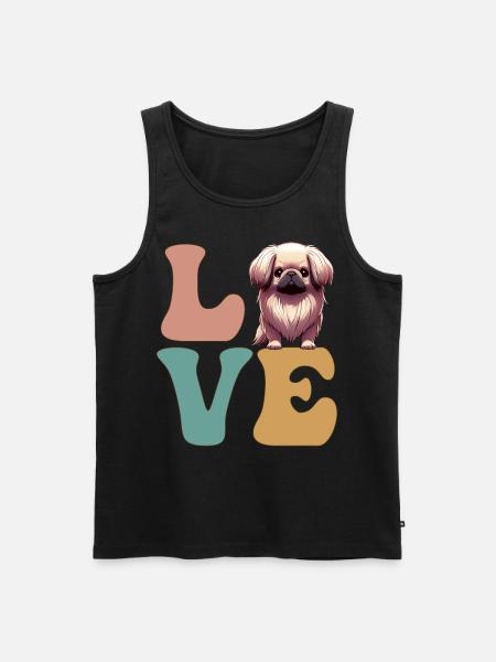 Pekingese Dog Lovers - Men's Premium Organic Tank Top - black
