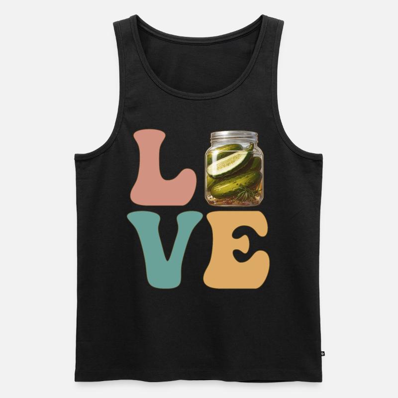 Essiggurke Gurke Dill - Männer Premium Bio Tank Top - Schwarz