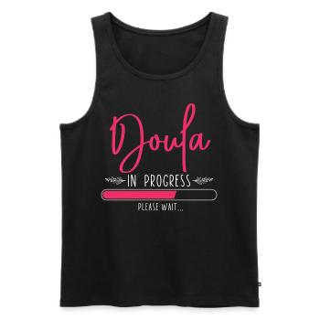 Doula Travailleuse à la naissance Doula étudiante - Débardeur bio Premium Homme - noir - Devant - Michal (187cm)