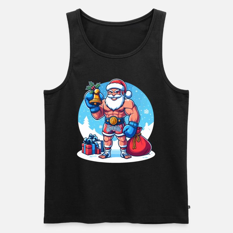 Muay Thai Weihnachten - Männer Premium Bio Tank Top - Schwarz