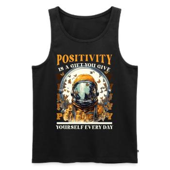 Butterflies Astronaut Inspirational Positive Kindn - Männer Premium Bio Tank Top - Schwarz - Vorne - AI Model Male 178 light (178cm)