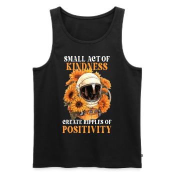 Sunflower Astronaut Positive Affirmation Quote - Männer Premium Bio Tank Top - Schwarz - Vorne - Michal (187cm)