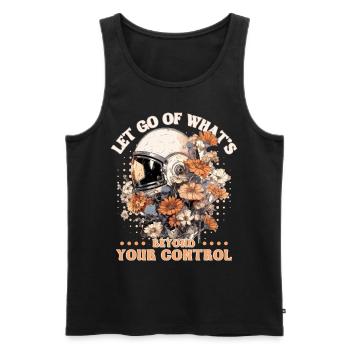 Wildflower Space Helmet Astronaut Positive Mindset - Männer Premium Bio Tank Top - Schwarz - Vorne - Michal (187cm)