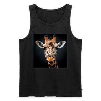 Giraffes realistic Giraffe - Men's Premium Organic Tank Top - black - Front - Michal (187cm)