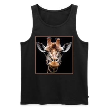 Giraffes realistic Giraffe - Men's Premium Organic Tank Top - black - Front - Michal (187cm)