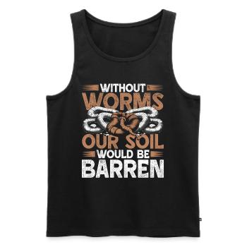 Wurmzucht Wurmzüchter Vermikultur - Männer Premium Bio Tank Top - Schwarz - Vorne - AI Model Male 178 light (178cm)