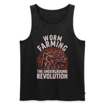 Worm Farming The Underground Revolution - Männer Premium Bio Tank Top - Schwarz - Vorne - AI Model Male 178 light (178cm)