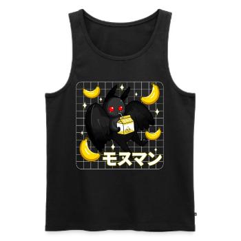 Mothman Banana Milkshake - Men's Premium Organic Tank Top - black - Front - AI Model Male 178 light (178cm)
