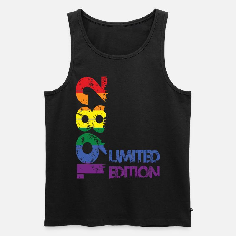 Limited Edition 1982 - Männer Premium Bio Tank Top - Schwarz