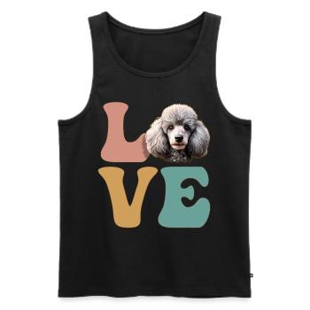 Pudelhund-Liebhaber - Männer Premium Bio Tank Top - Schwarz - Vorne - Michal (187cm)