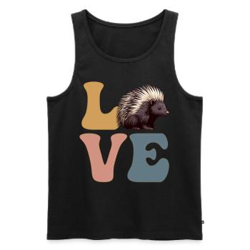 Porcupine Spine Animal - Men's Premium Organic Tank Top - black - Front - AI Model Male 178 light (178cm)