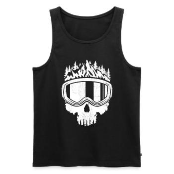 Totenkopf, Ski, Après-ski, Sports d’hiver, Vacances au ski - Débardeur bio Premium Homme - noir - Devant - Michal (187cm)