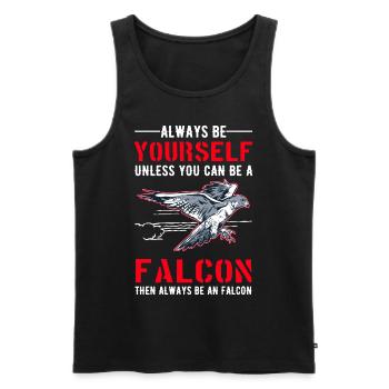 Always be yourself Falcon Falconry Falcon - Men's Premium Organic Tank Top - black - Front - Michal (187cm)