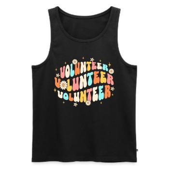 Volunteer Squad - Men's Premium Organic Tank Top - black - Front - AI Model Male 178 light (178cm)