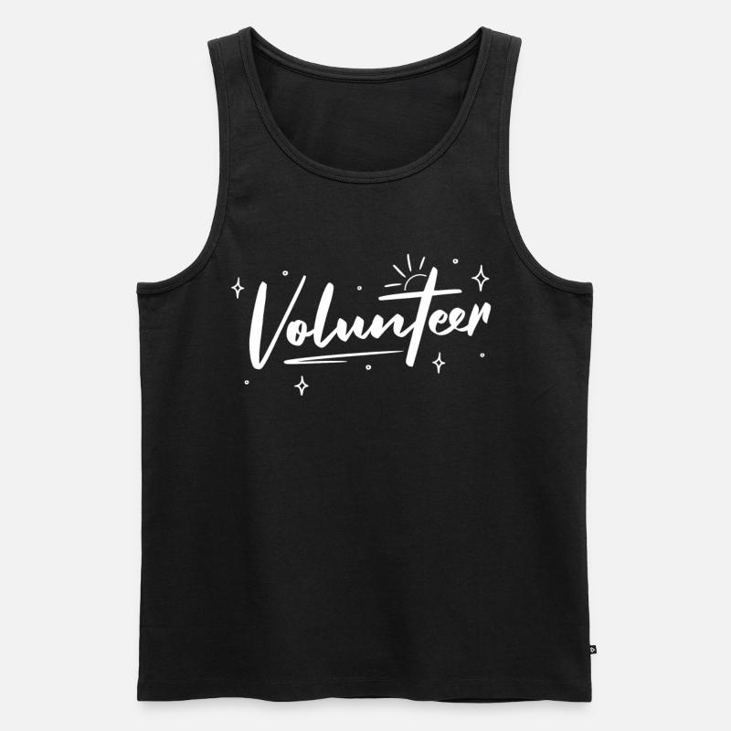 Volunteer - Männer Premium Bio Tank Top - Schwarz