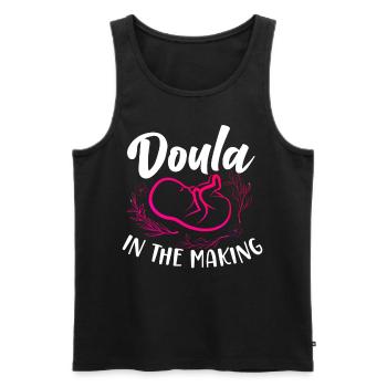 Doula Birth Worker Doula Dans Le - Débardeur bio Premium Homme - noir - Devant - Michal (187cm)