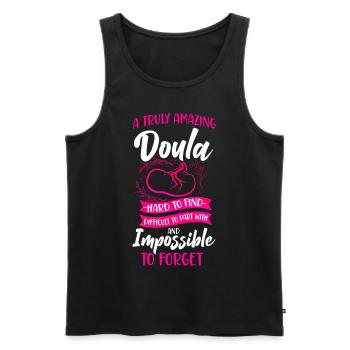 Doula Birth Worker A Truly Amazing - Men's Premium Organic Tank Top - black - Front - Michal (187cm)