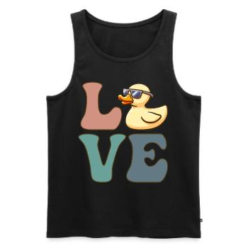 Canard en caoutchouc Canard Canard Canard - Débardeur bio Premium Homme - noir - Devant - Michal (187cm)